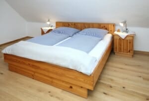 Schlafzimmer Eltern Ferienwohnung Abendrot